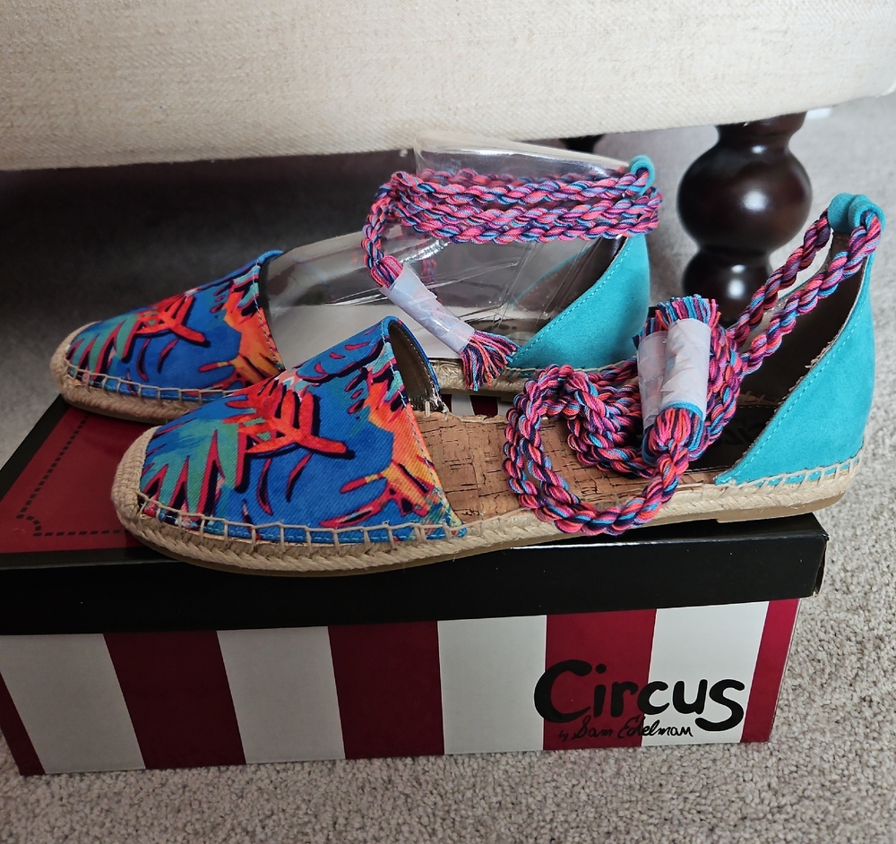 Circus by Sam Edelman Vibrant Blue and Pink Espadrilles
